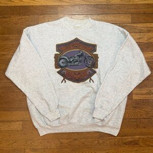 Vintage 90s Harley-Davidson Western Emblem Crewneck Sweatshirt